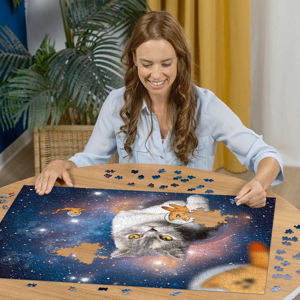 Ravensburger Puzzle 1500 Teile Katzen fliegen im Weltall