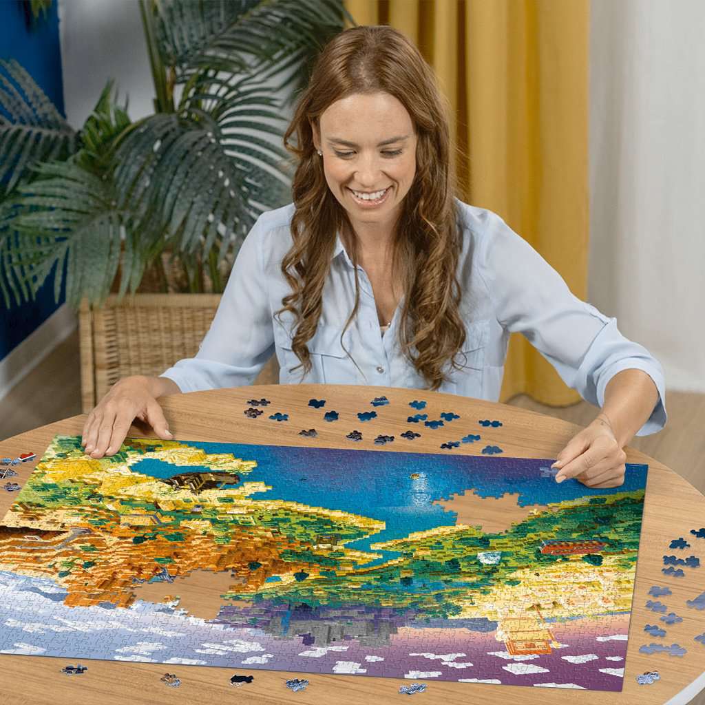 Ravensburger Puzzle 1500 Teile World of Minecraft