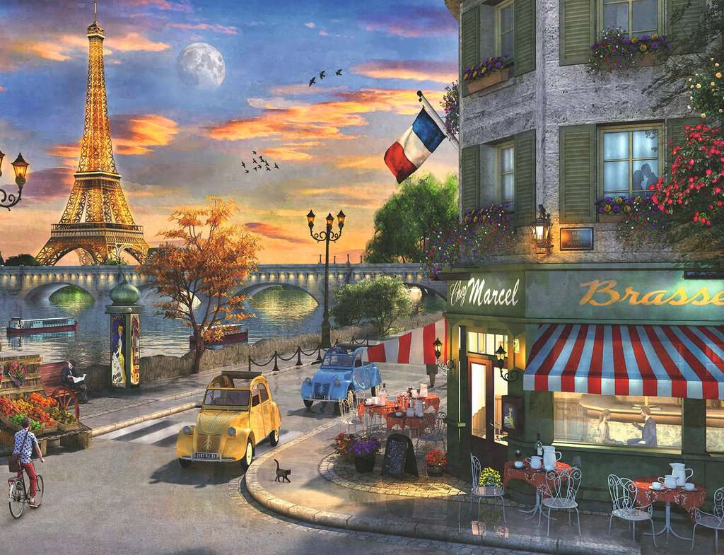 Ravensburger Puzzle 2000 Teile Romantische Abendstunde in Paris