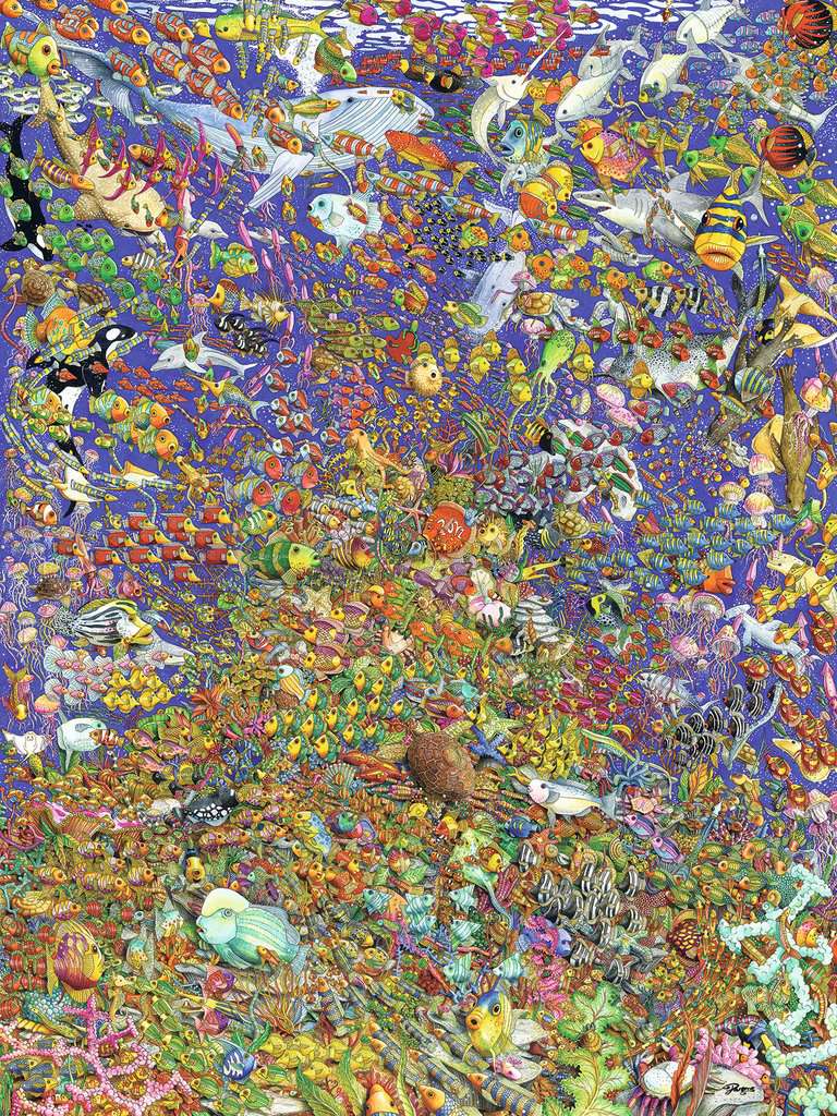 Ravensburger Puzzle 1500 Teile Viele bunte Fische