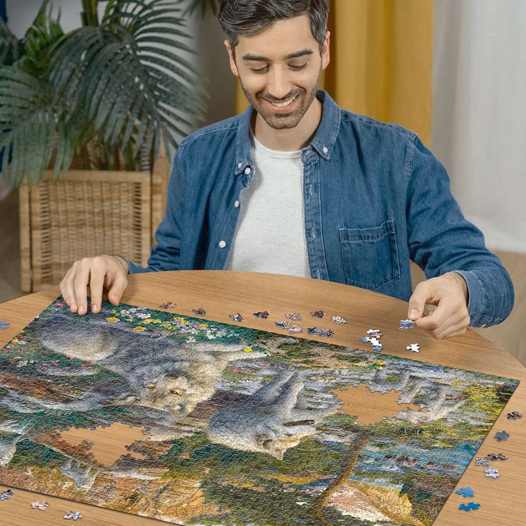 Ravensburger Puzzle 1500 Teile Wolfsrudel im Frühlingserwachen