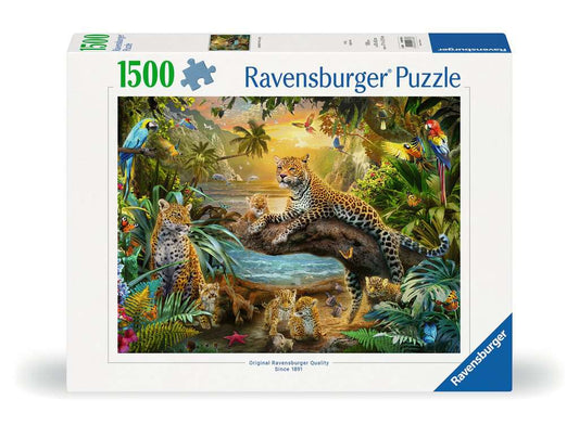 Ravensburger Puzzle 1500 Teile Leopardenfamilie im Dschungel