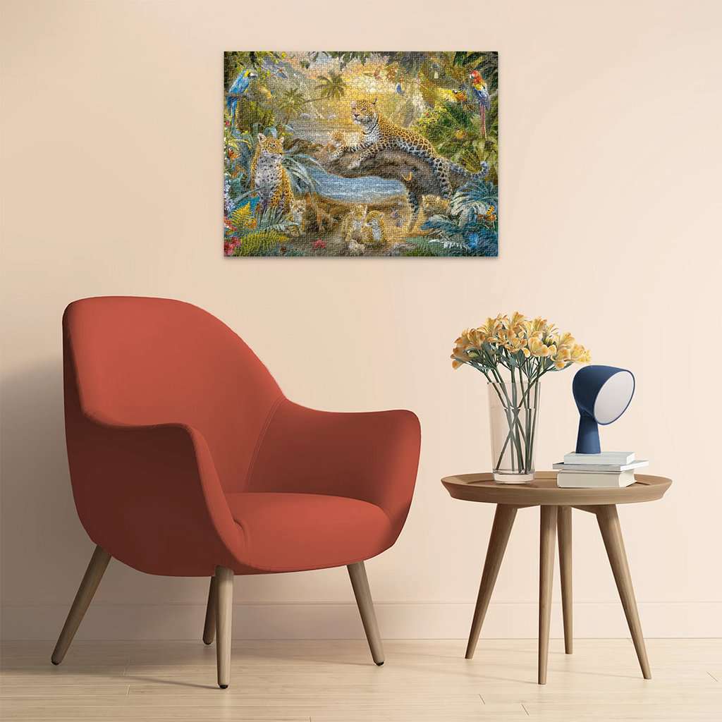 Ravensburger Puzzle 1500 Teile Leopardenfamilie im Dschungel