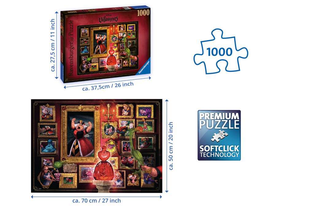 Ravensburger Puzzle 1000 Teile Villainous: Queen of Hearts