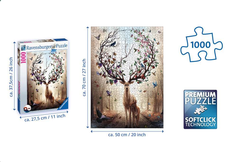 Ravensburger Puzzle 1000 Teile Magischer Hirsch