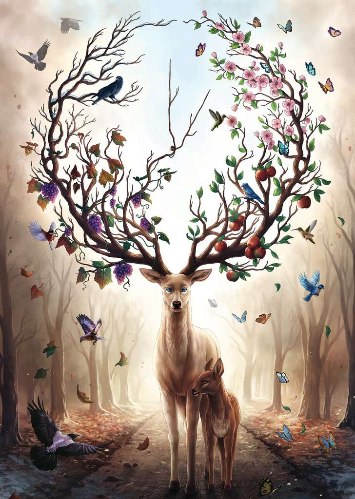 Ravensburger Puzzle 1000 Teile Magischer Hirsch