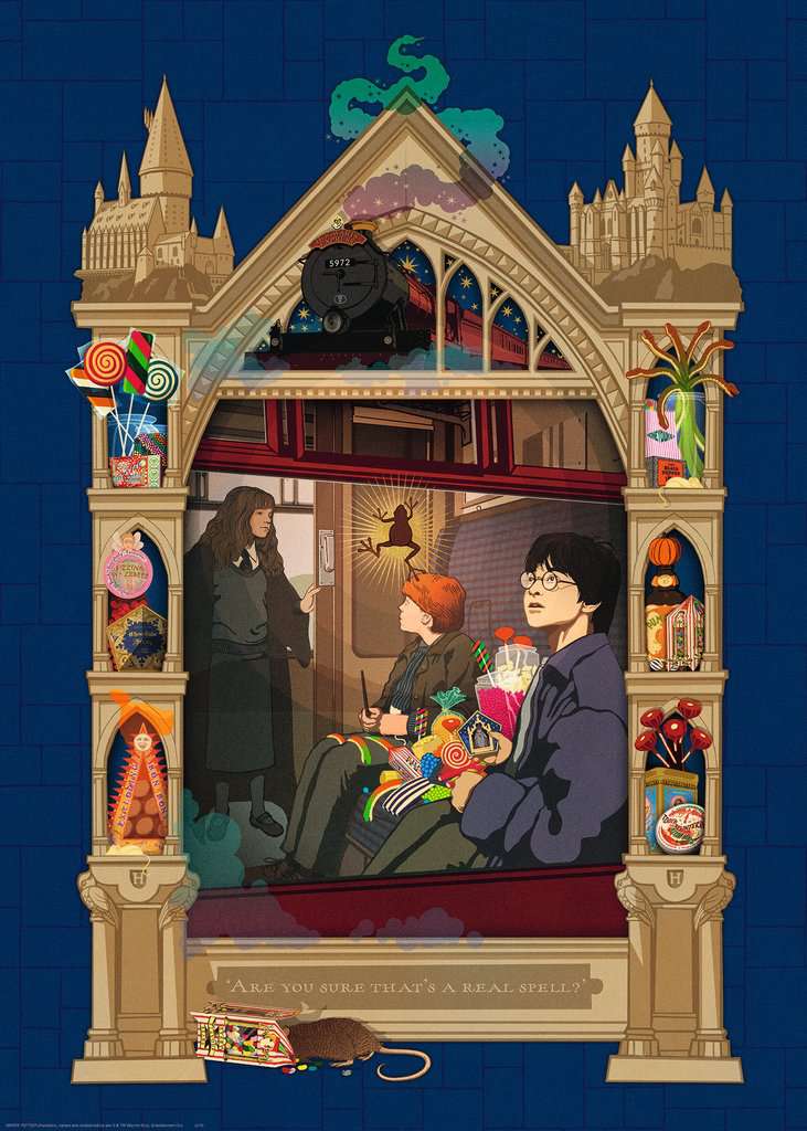 Ravensburger Puzzle 1000 Teile Harry Potter auf dem Weg nach Hogwarts