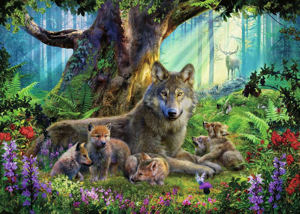 Ravensburger Puzzle 1000 Teile Wölfe im Wald