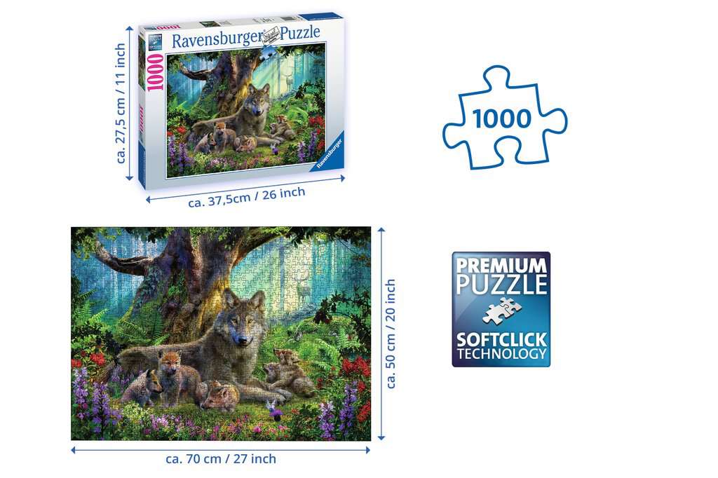 Ravensburger Puzzle 1000 Teile Wölfe im Wald