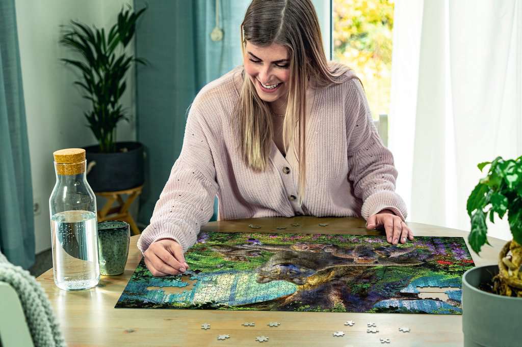 Ravensburger Puzzle 1000 Teile Wölfe im Wald
