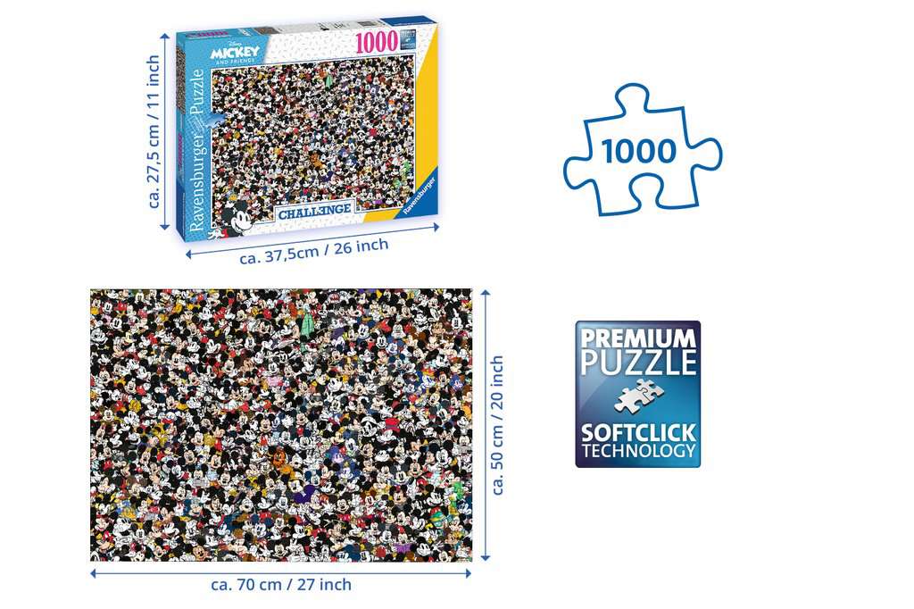 Ravensburger Puzzle 1000 Teile Challenge Mickey