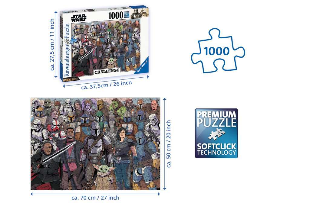 Ravensburger Puzzle 1000 Teile Challenge Star Wars Mandalorian