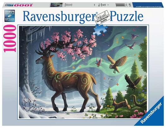 Ravensburger Puzzle 1000 Teile Der Hirsch als Frühlingsbote