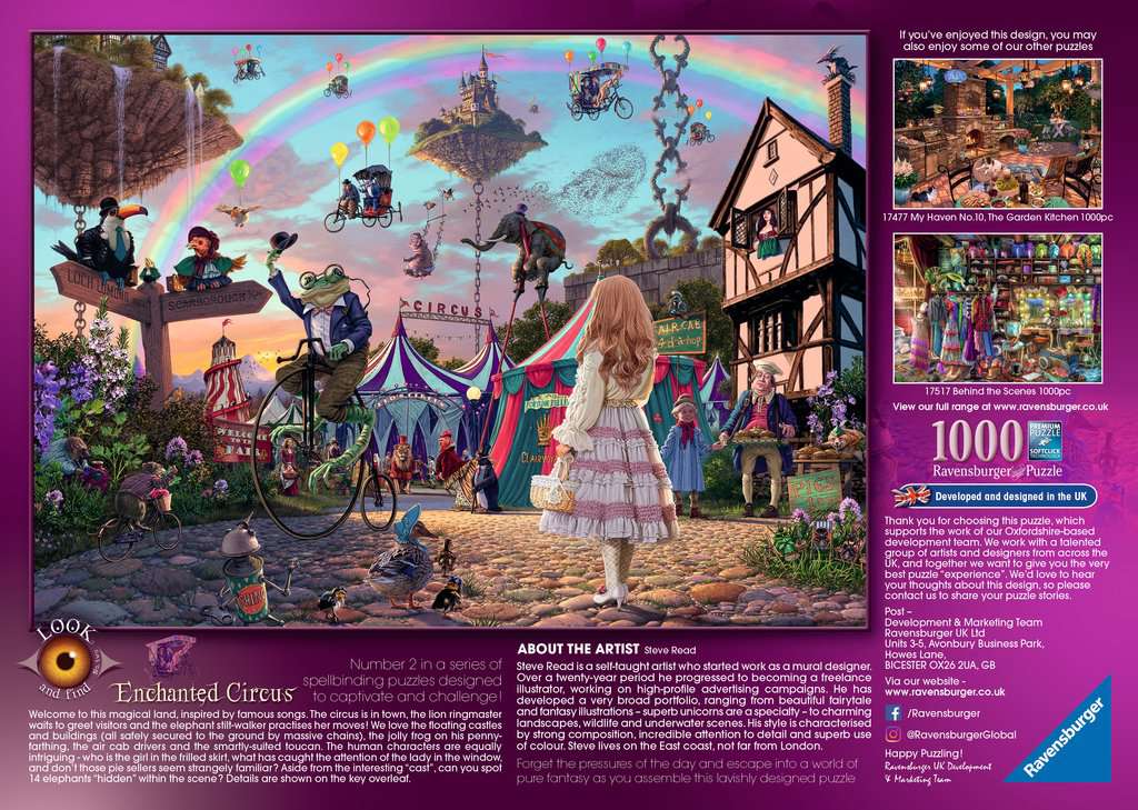 Ravensburger Puzzle 1000 Teile Der verzauberte Zirkus