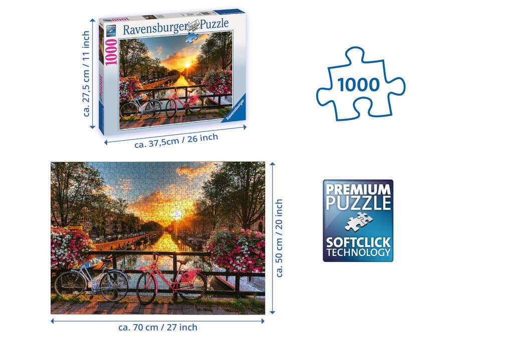 Ravensburger Puzzle 1000 Teile Fahrräder in Amsterdam