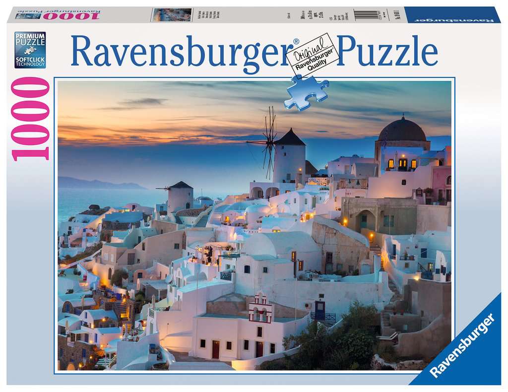 Ravensburger Puzzle 1000 Teile Abend über Santorini
