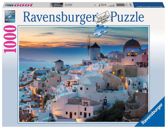 Ravensburger Puzzle 1000 Teile Abend über Santorini