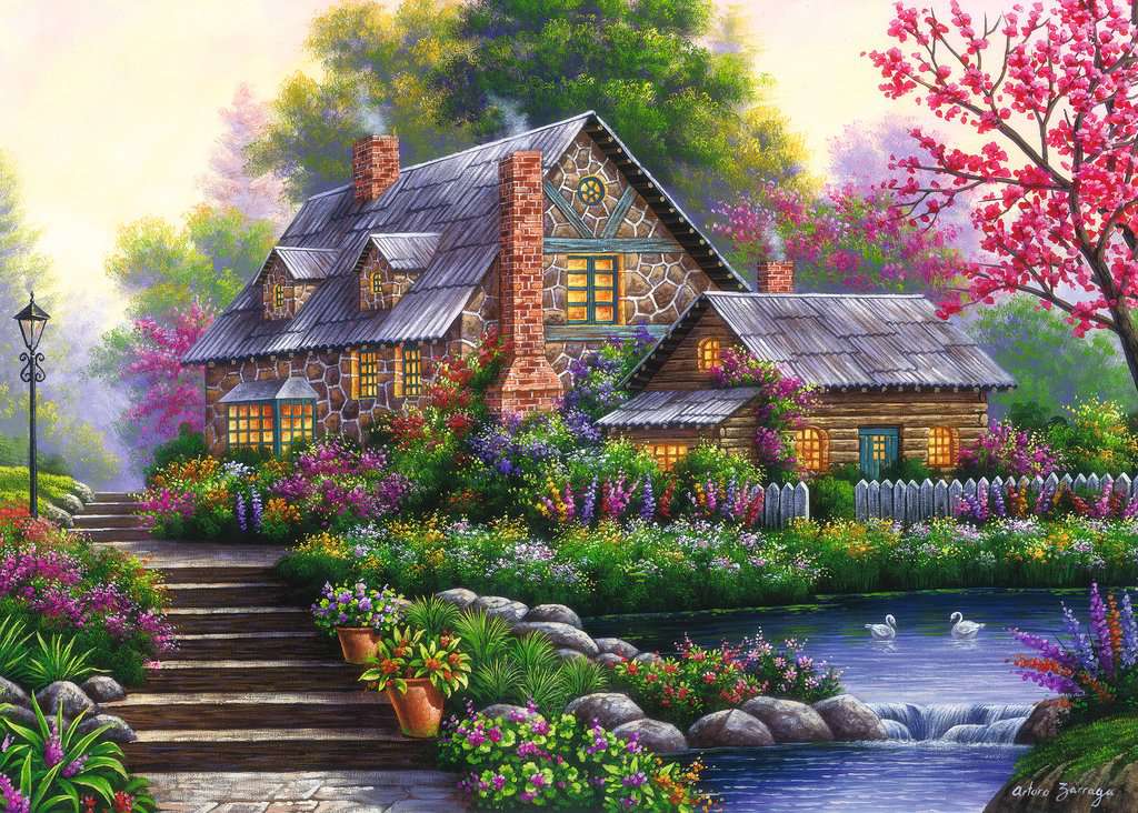 Ravensburger Puzzle 1000 Teile Romantisches Cottage