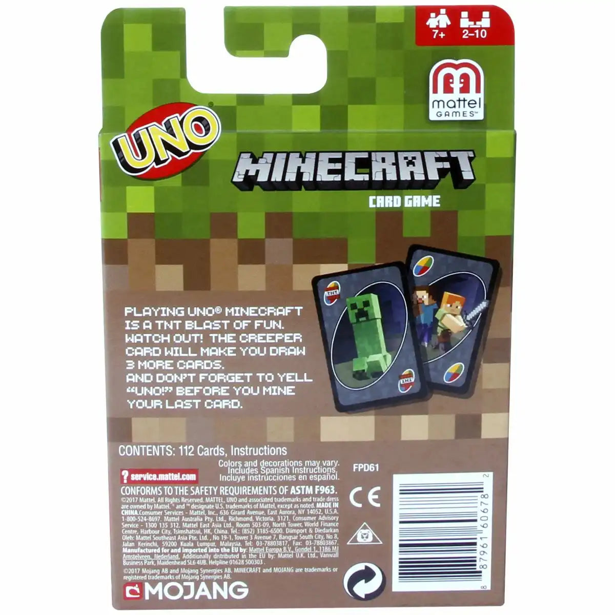 Kartenspiel UNO Minecraft