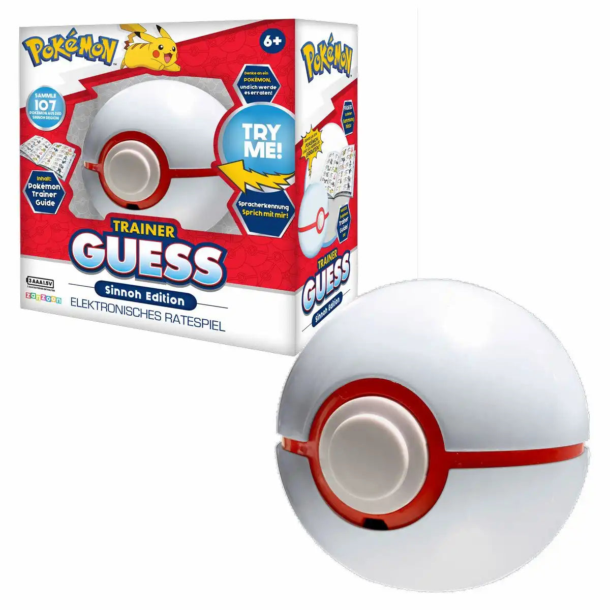 Pokémon Pokéball Trainer Guess Sinnoh Edition weiß/rot