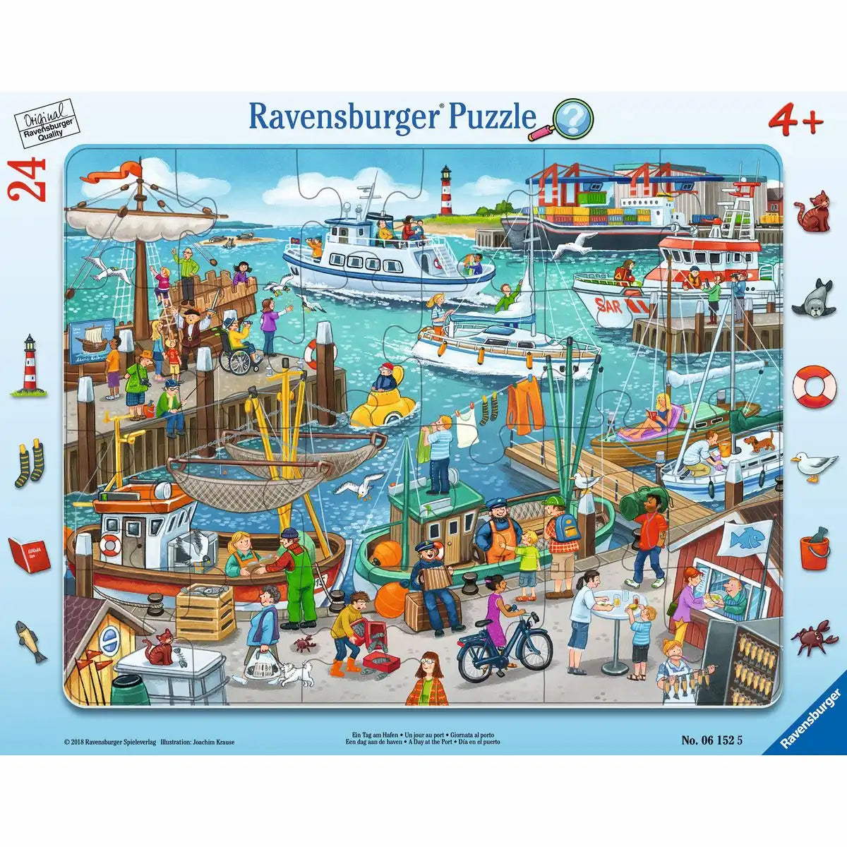 Ravensburger Rahmenpuzzles 24 Teile Ein Tag am Hafen