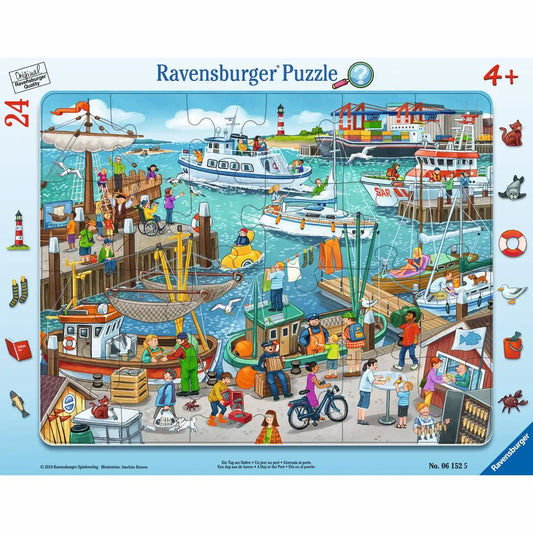 Ravensburger Rahmenpuzzles 24 Teile Ein Tag am Hafen
