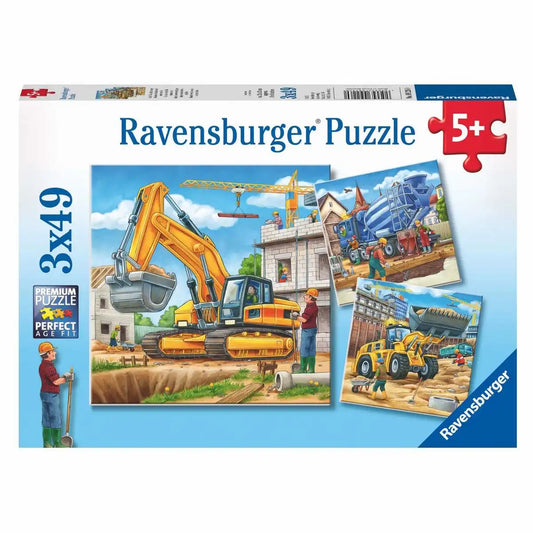 Ravensburger Puzzle 3 X 49 Teile Große Baufahrzeuge