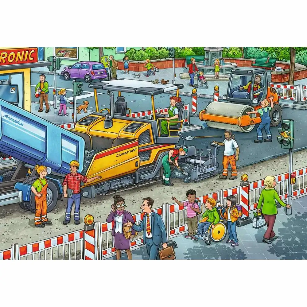 Ravensburger Puzzle 2 X 12 Teile Straßenbaustelle