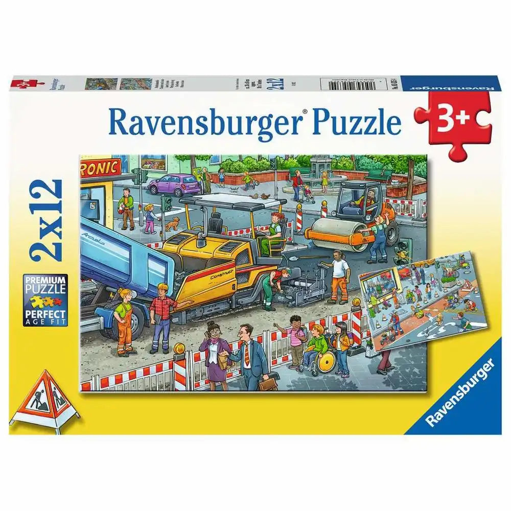 Ravensburger Puzzle 2 X 12 Teile Straßenbaustelle