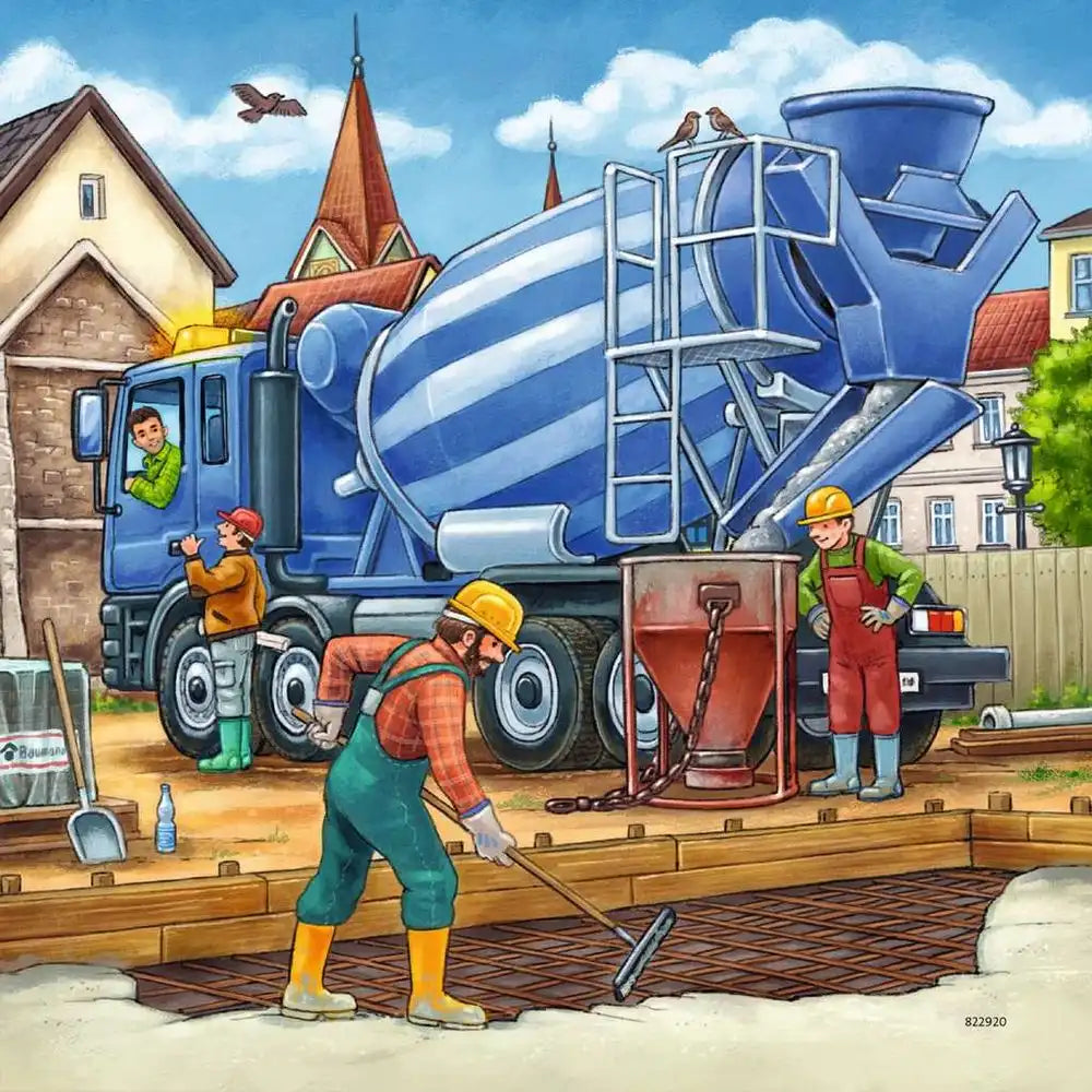 Ravensburger Puzzle 3 X 49 Teile Große Baufahrzeuge