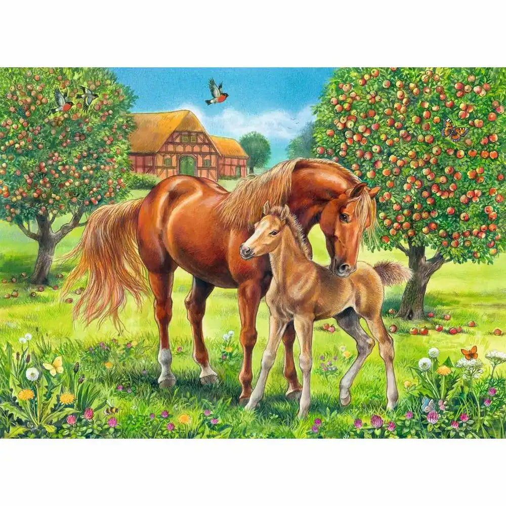 Ravensburger Puzzle 100 XXL Teile Pferdeglück auf der Wiese
