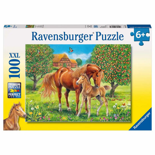 Ravensburger Puzzle 100 XXL Teile Pferdeglück auf der Wiese