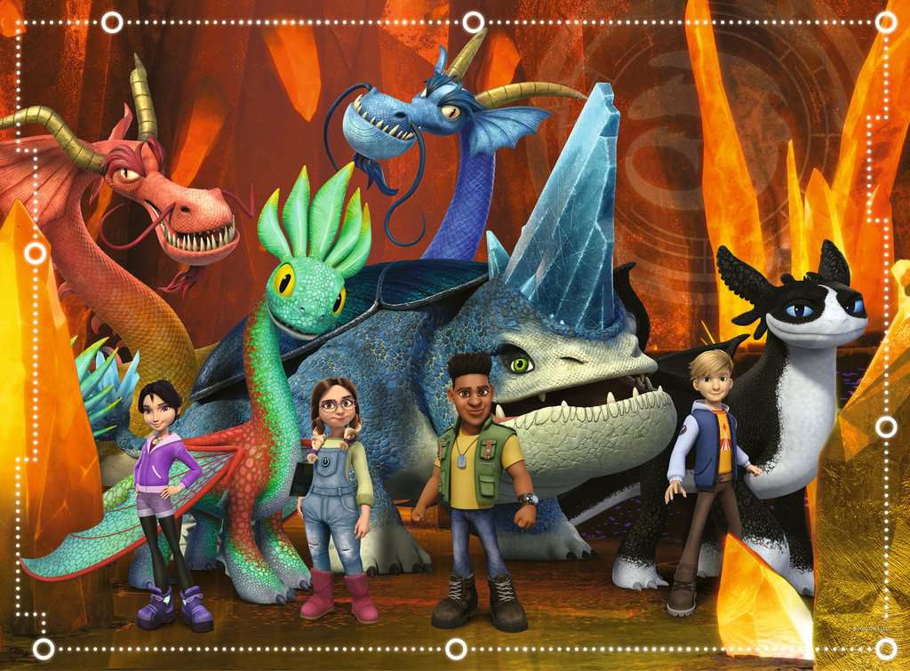 Ravensburger Puzzle 100 Teile XXL Dragons: Die 9 Welten