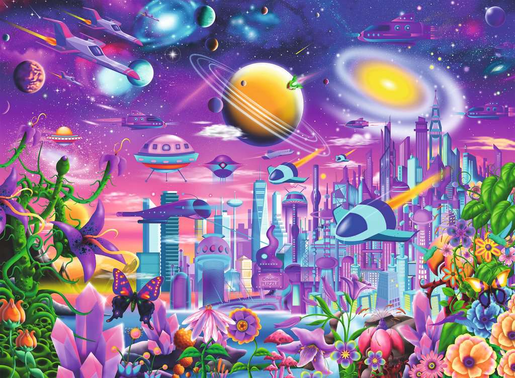 Ravensburger Puzzle 200 Teile XXL Kosmische Stadt
