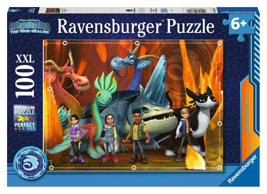 Ravensburger Puzzle 100 Teile XXL Dragons: Die 9 Welten
