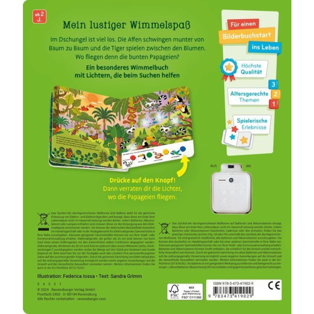 Mein großes Lichter-Wimmelbuch: Im Dschungel