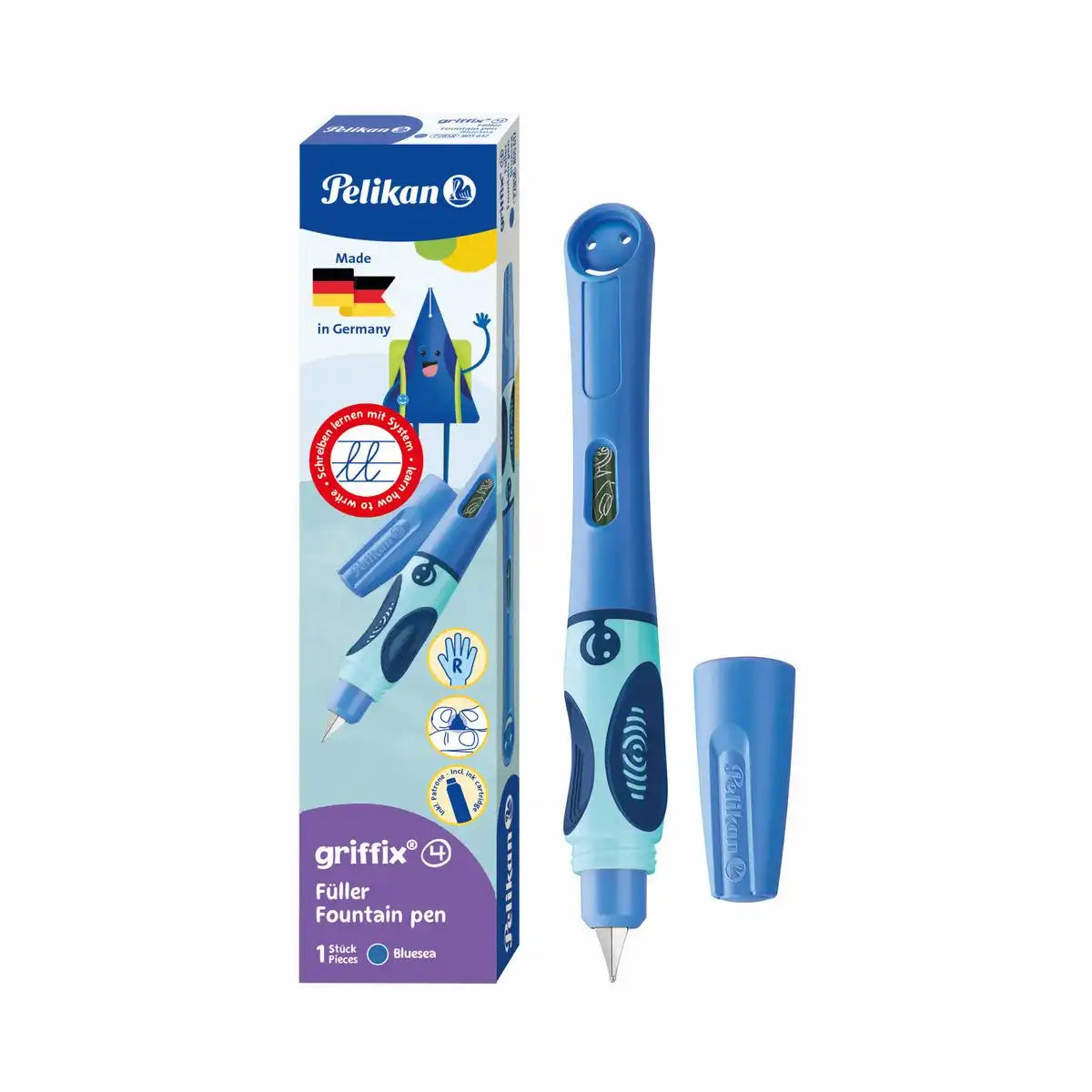 Pelikan Füller griffix für Rechtshänder Feder A blau