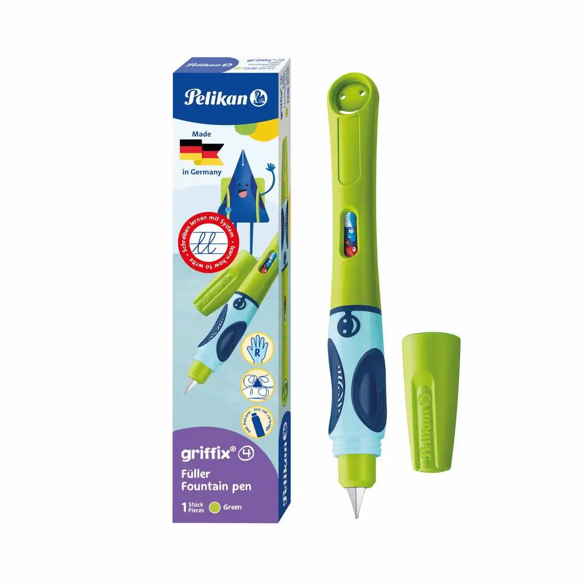 Pelikan Füller griffix für Rechtshänder Feder A grün