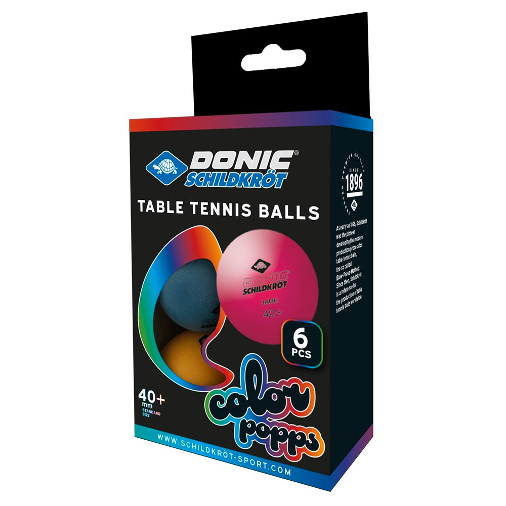 Tischtennis Bälle Colour Popps Poly 40+ Ball