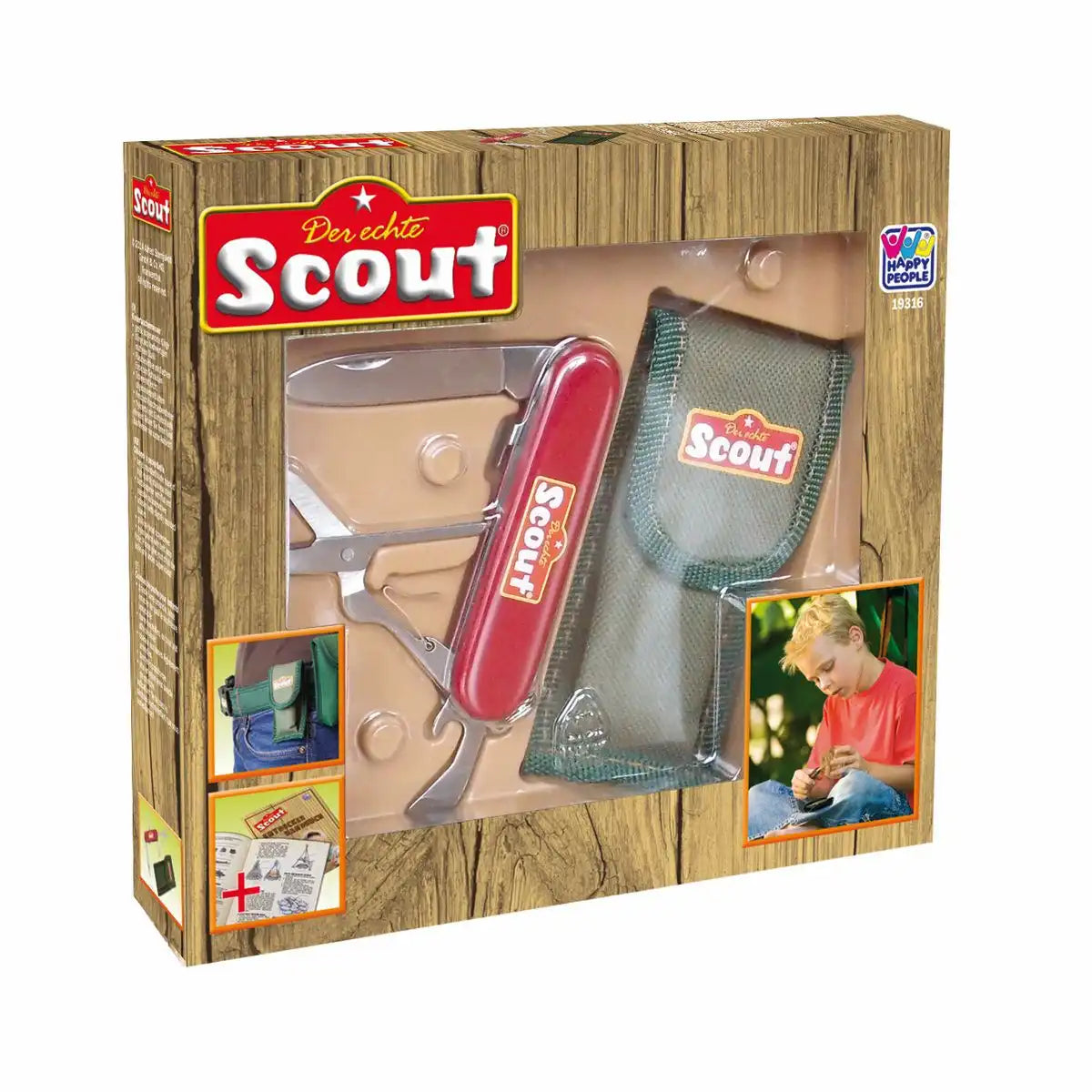 Scout Kindertaschenmesser im Nylonetui grün/rot/silber