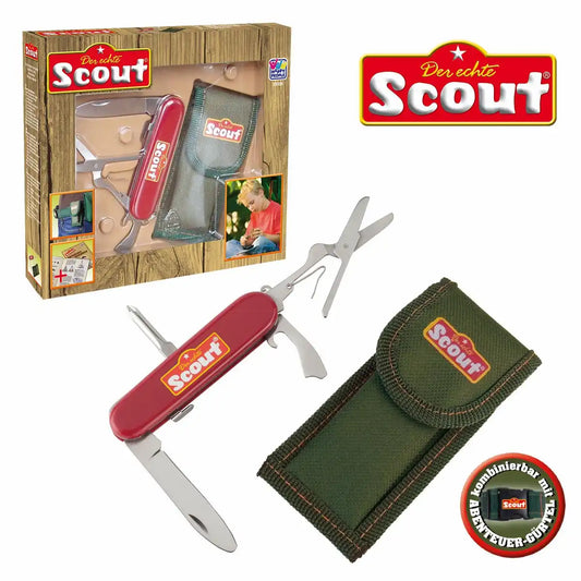 Scout Kindertaschenmesser im Nylonetui grün/rot/silber