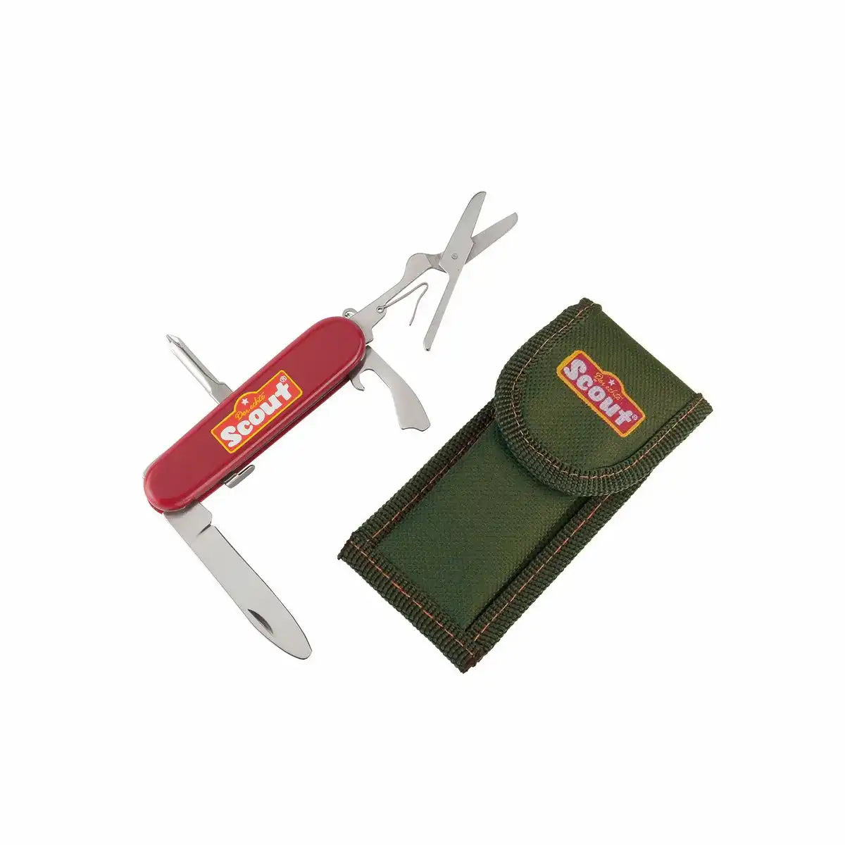 Scout Kindertaschenmesser im Nylonetui grün/rot/silber
