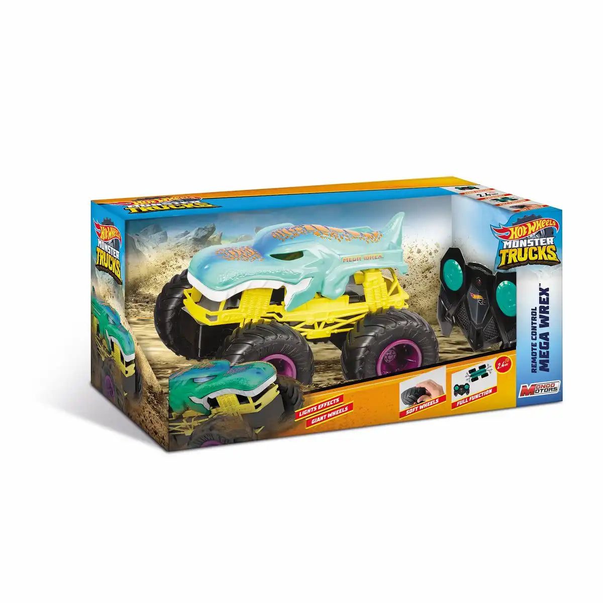 Happy People Hot Wheels RC Truck Mega Wrex blau/gelb/schwarz 17cm