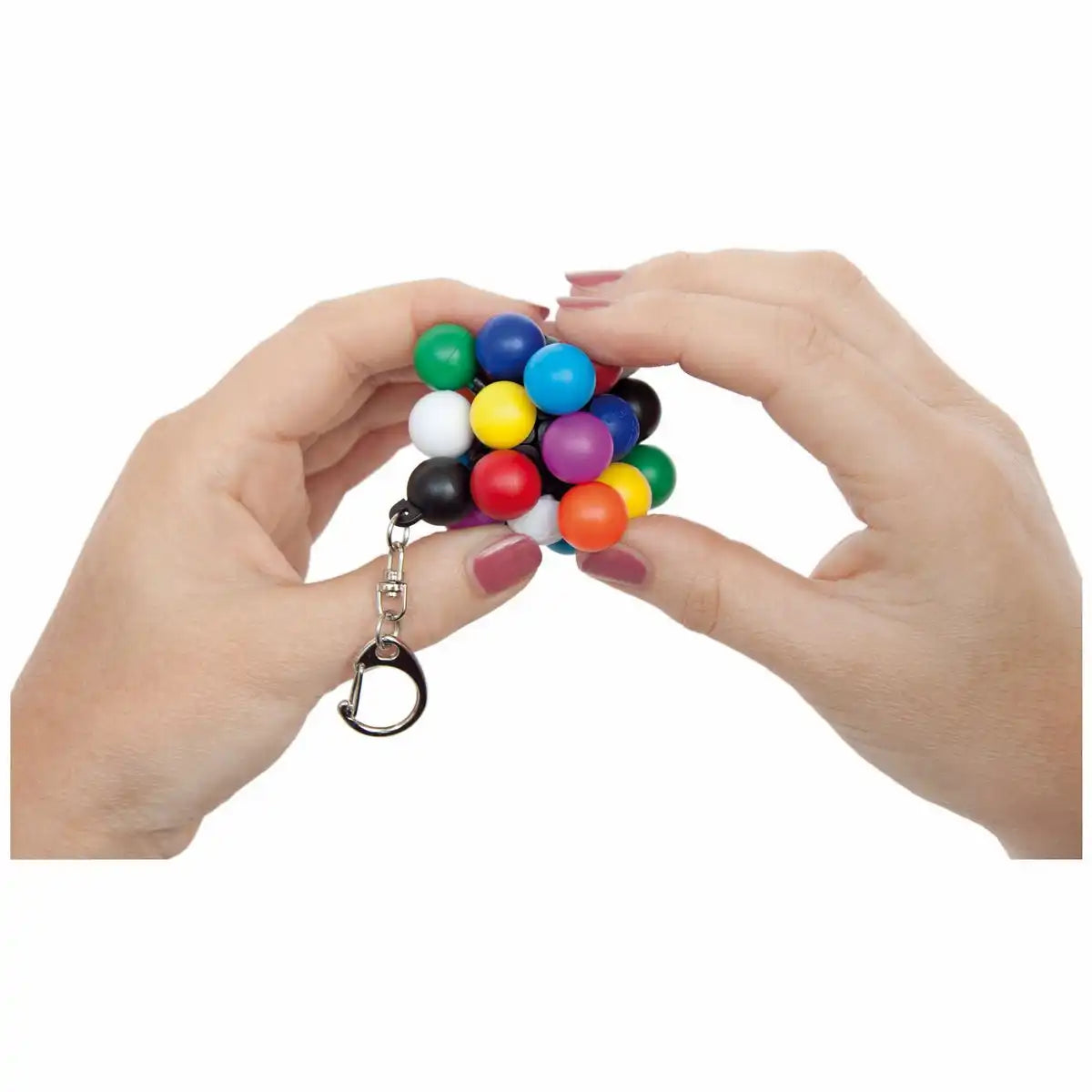 Invento Zauberwürfel Mini Mole Cube 3D Puzzle mit Karabiner mehrfarbig