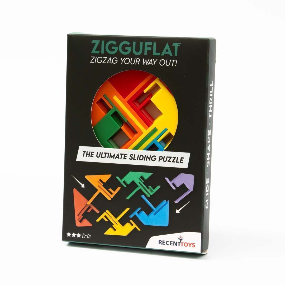 Zigguflat - das ultimative Schiebe-Puzzle, 6 Teile, 3 Formen