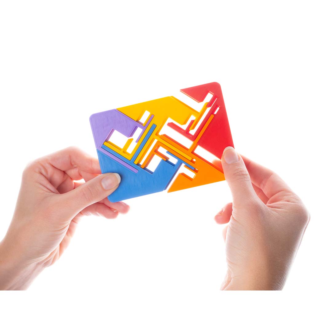 Zigguflat - das ultimative Schiebe-Puzzle, 6 Teile, 3 Formen