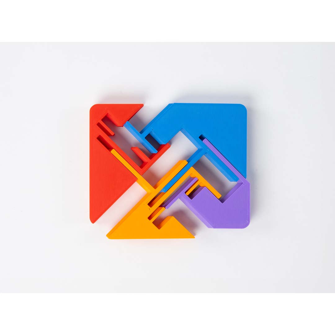 Zigguflat - das ultimative Schiebe-Puzzle, 6 Teile, 3 Formen