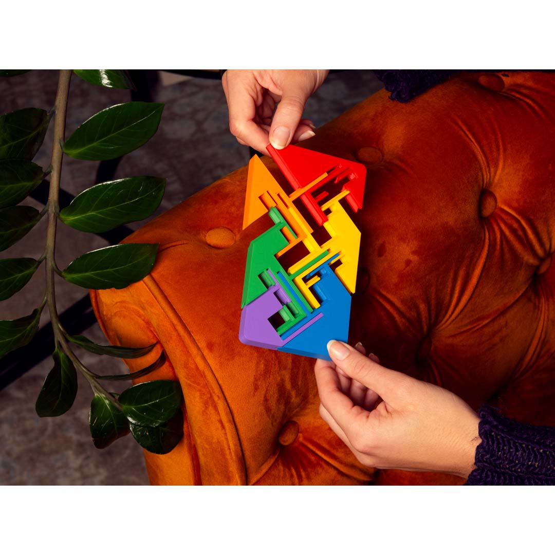 Zigguflat - das ultimative Schiebe-Puzzle, 6 Teile, 3 Formen