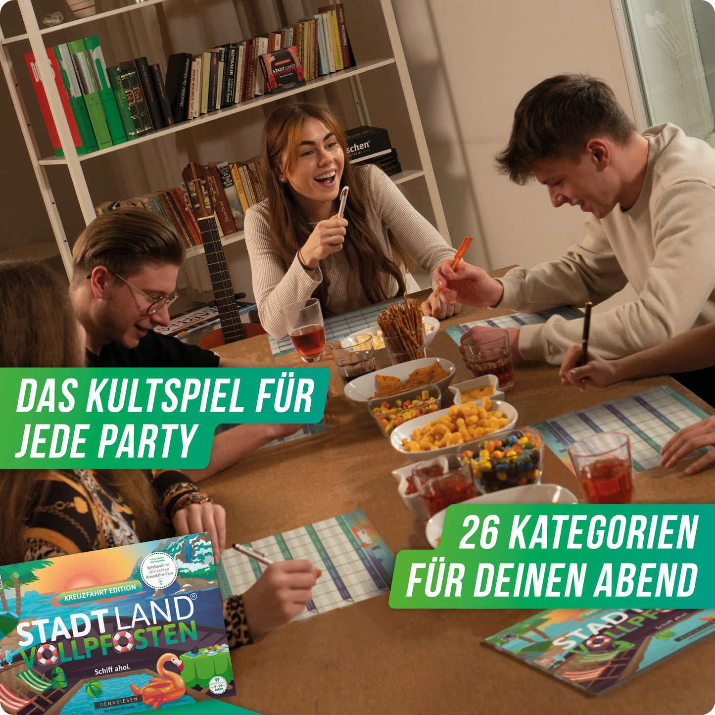 Stadt Land Vollpfosten® Kreuzfahrt Edition – "Schiff ahoi!" | A4 Spielblock