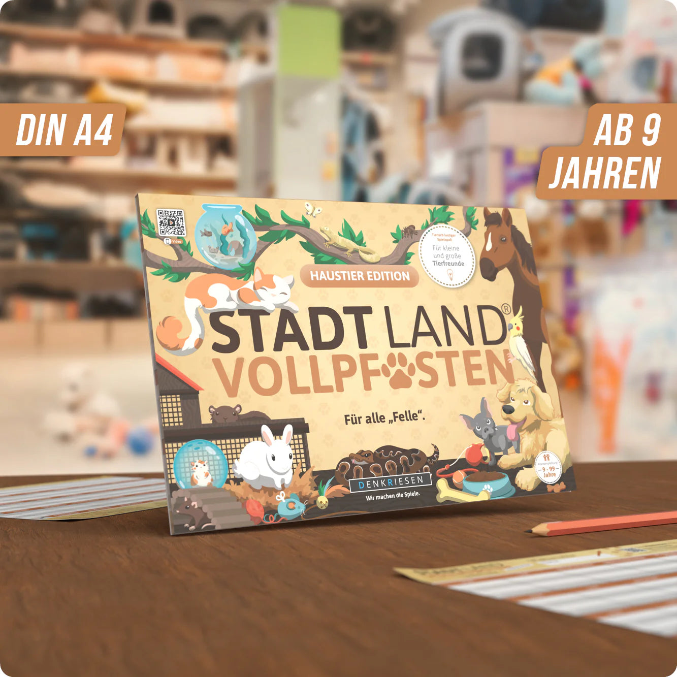 Stadt Land Vollpfosten® Haustier Edition – "Für alle Felle." | A4 Spielblock